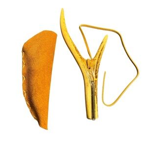 Handmade Deer Antler with Magnesium Fire Striker and Leather Sheath Gorpcore